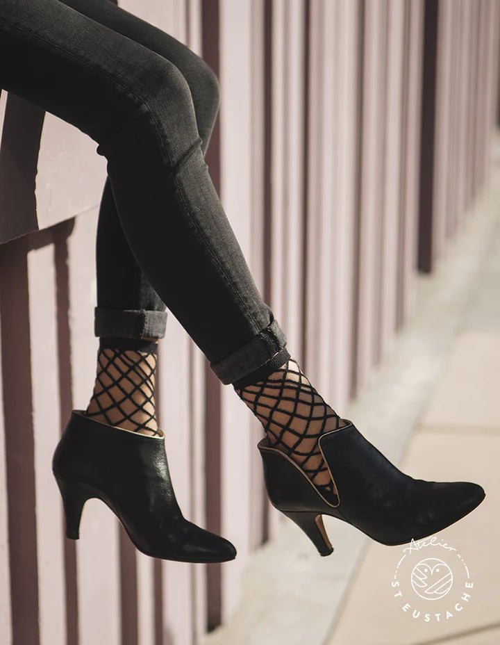 Chaussettes transparentes Broocklyn Bridge Black