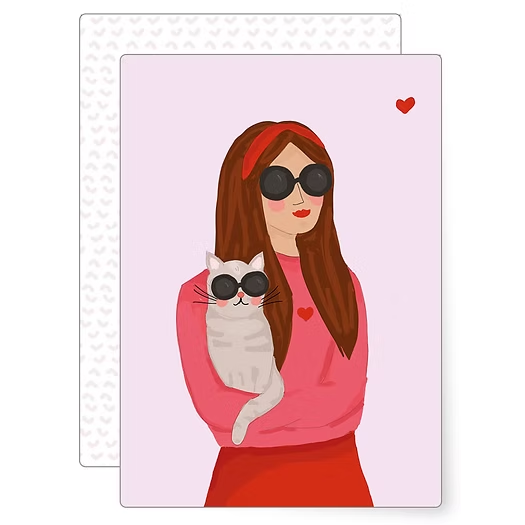 Carte postale "Cat Lady"