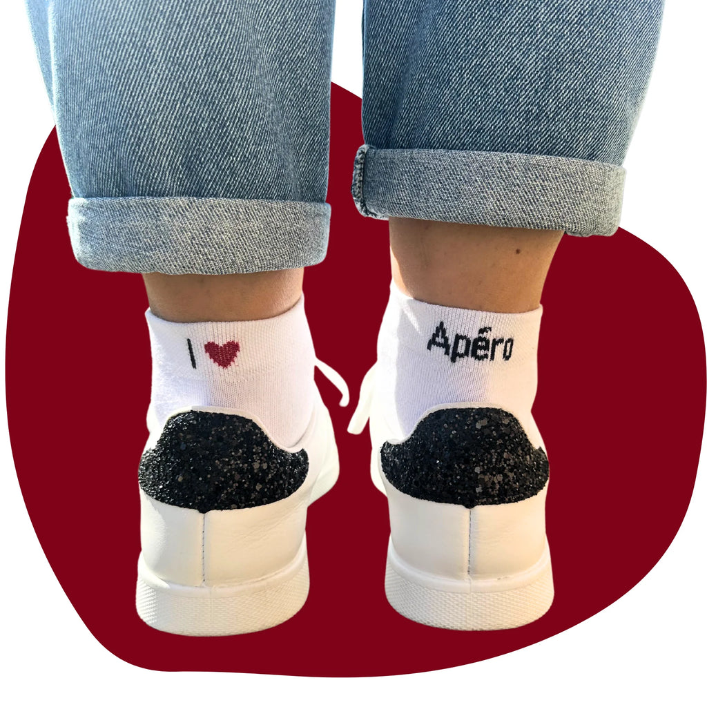 Chaussettes dépareillées I love Apéro