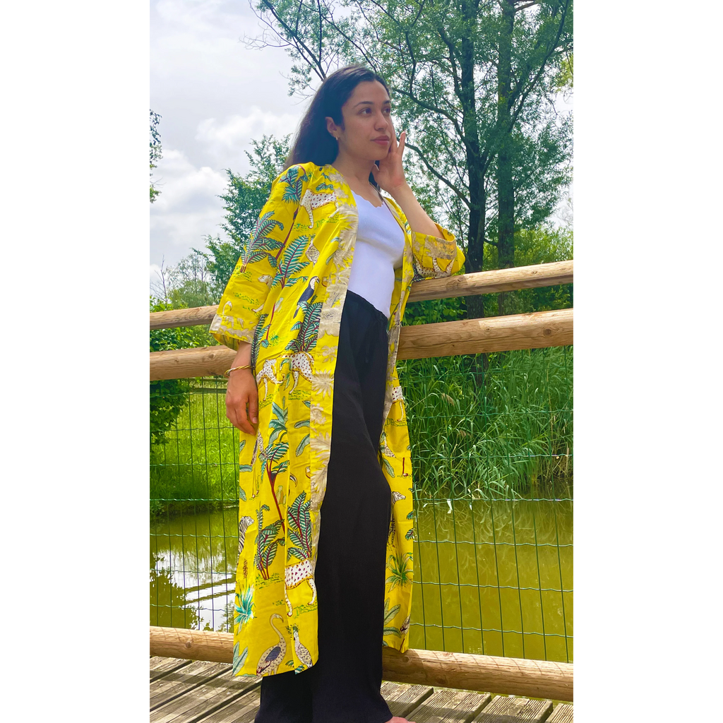 Kimono long Savana jaune