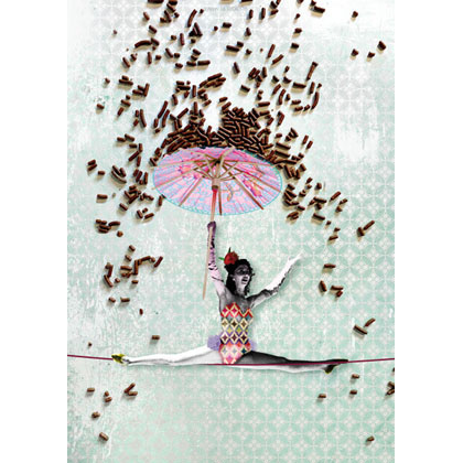 Carte postale Pluie de chocolat