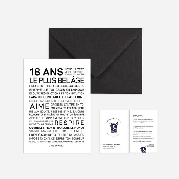 Carte - mini affiche 18 ans