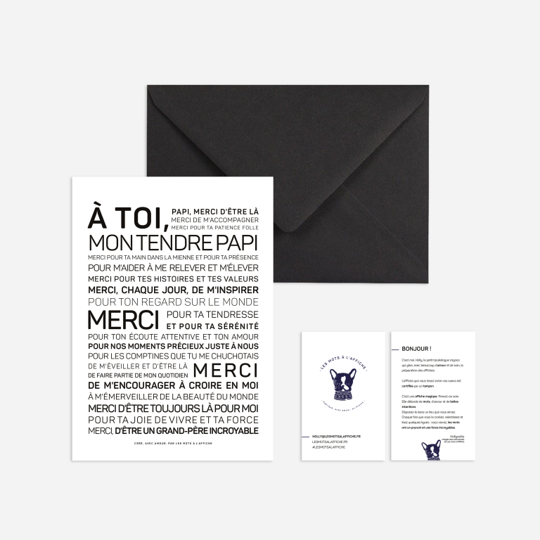 Carte - mini affiche Papi