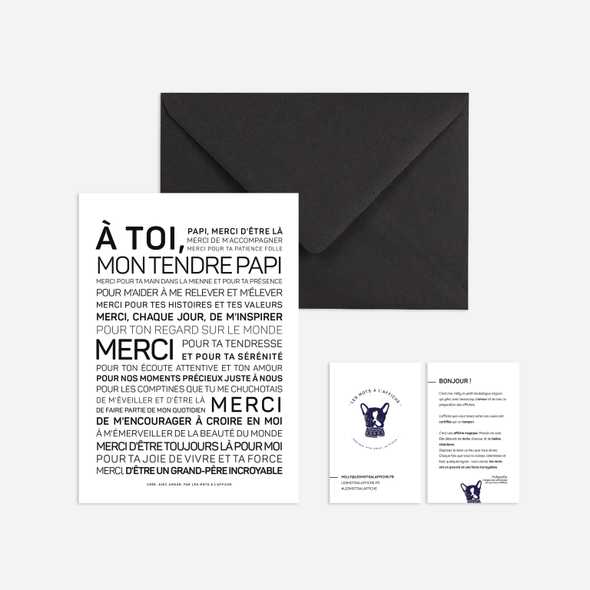 Carte - mini affiche Papi