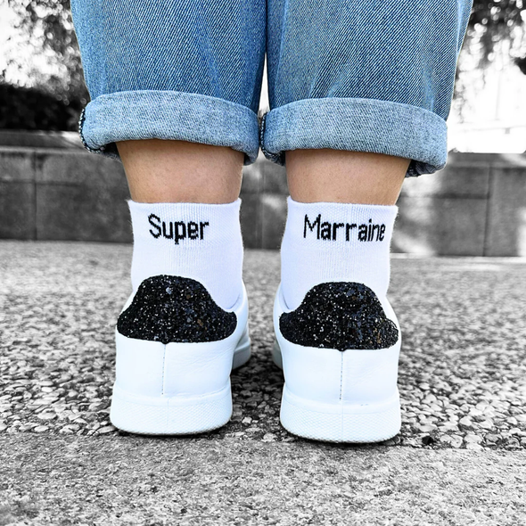 Chaussettes dépareillées Super Marraine