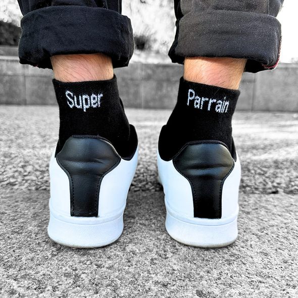 Chaussettes dépareillées Super Parrain