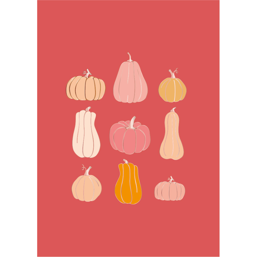 Carte postale Citrouilles