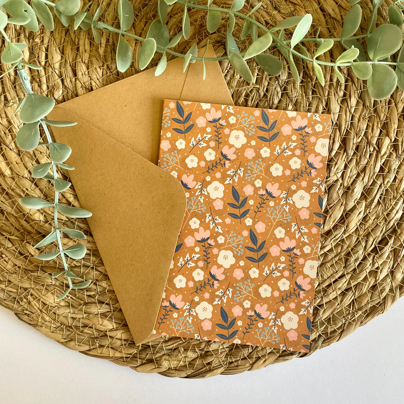 Carte Fleurs - Orange