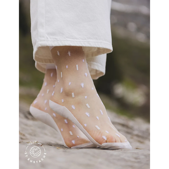 Chaussettes transparentes Giboulées Blanches