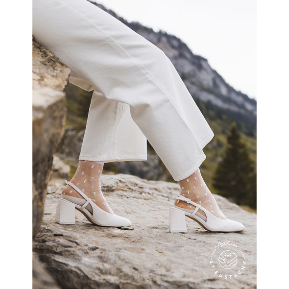 Chaussettes transparentes Giboulées Blanches