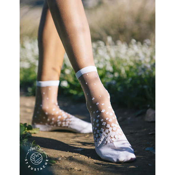 Chaussettes transparentes Nakameguro Blanches