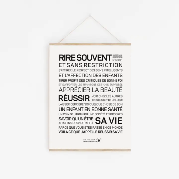 Affiche A4 - Rire souvent, réussir sa vie