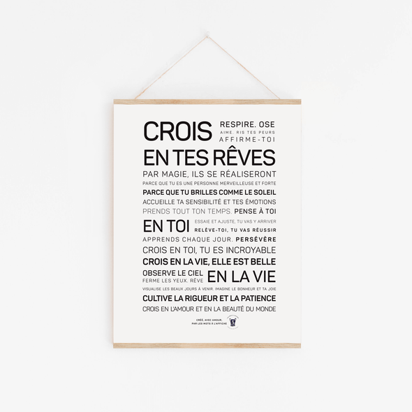 Affiche A3 - Crois en tes rêves