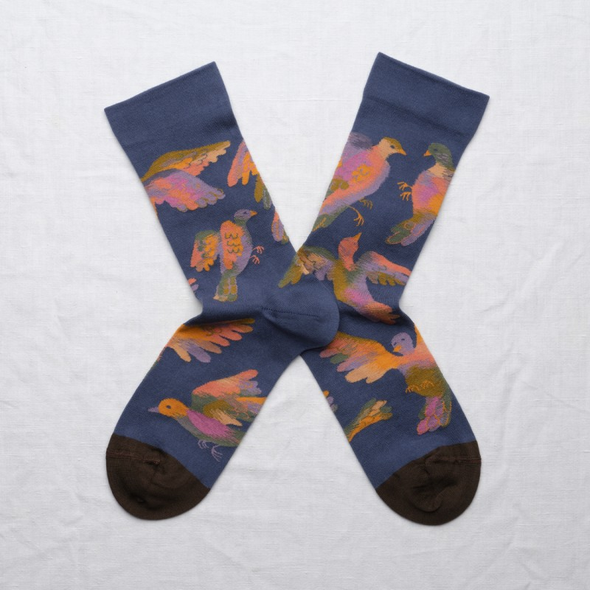 Chaussettes Oiseaux Denim