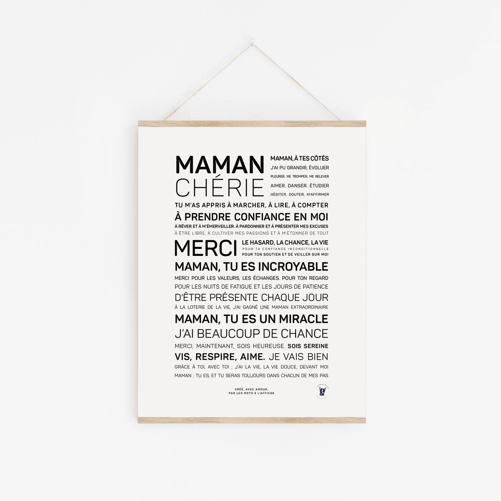 Affiche A4 - Maman chérie