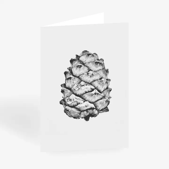 Carte de voeux - Pomme de pin