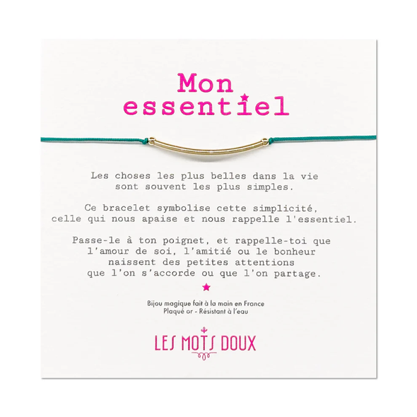 Bracelet Mon Essentiel - Cordon Emeraude