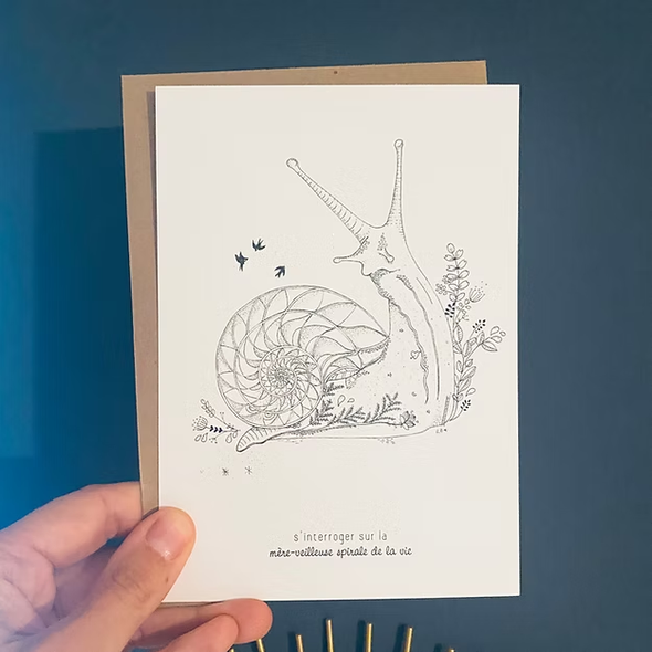 Carte de voeux - Escargot