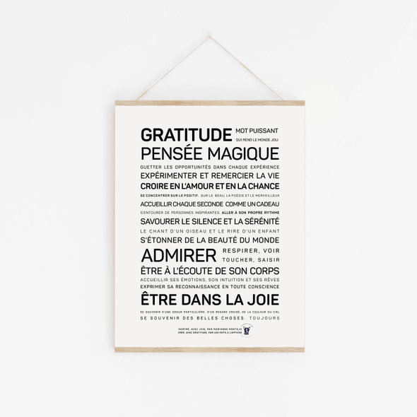 Affiche A4 - Gratitude