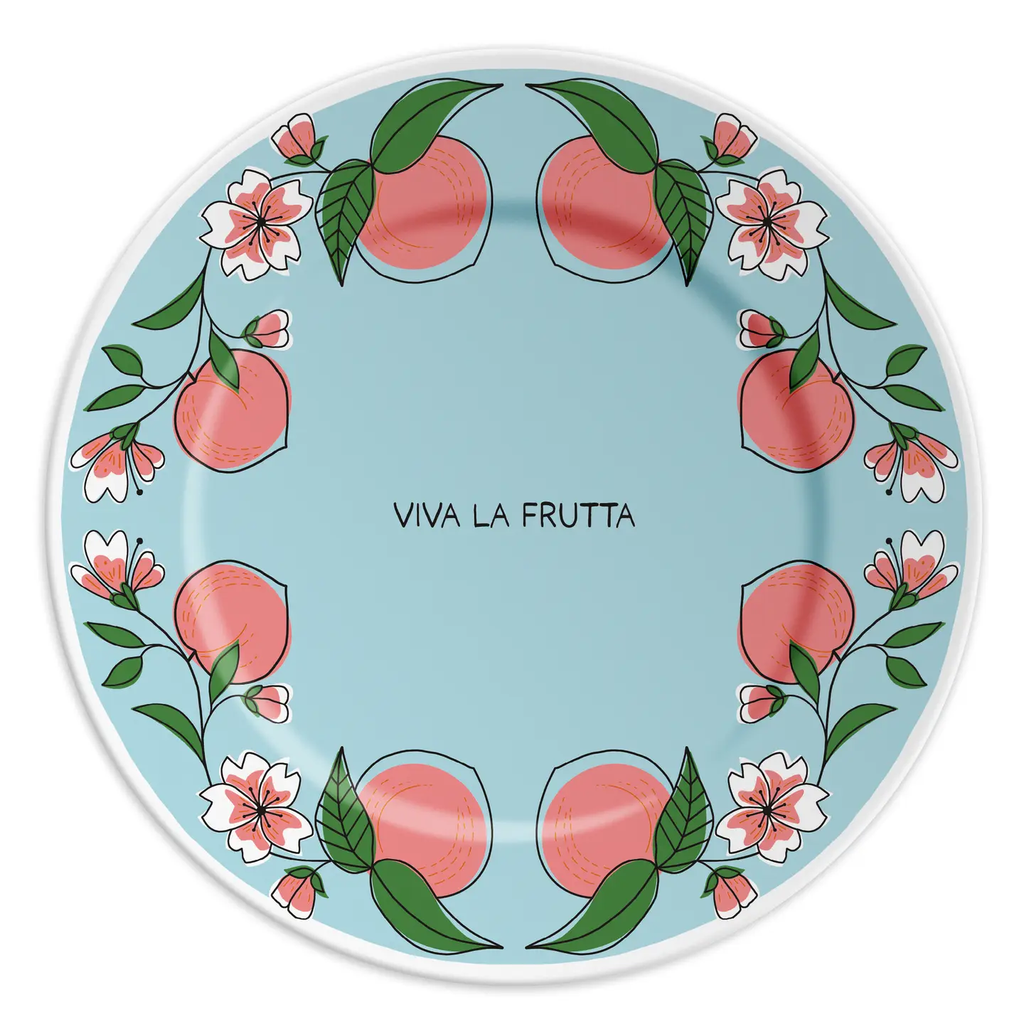 Assiette en porcelaine Viva la frutta pêches