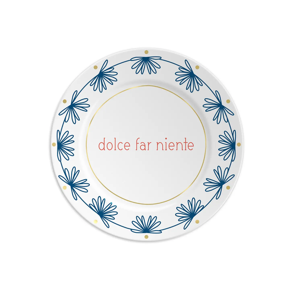 Assiette en porcelaine Dolce Far Niente
