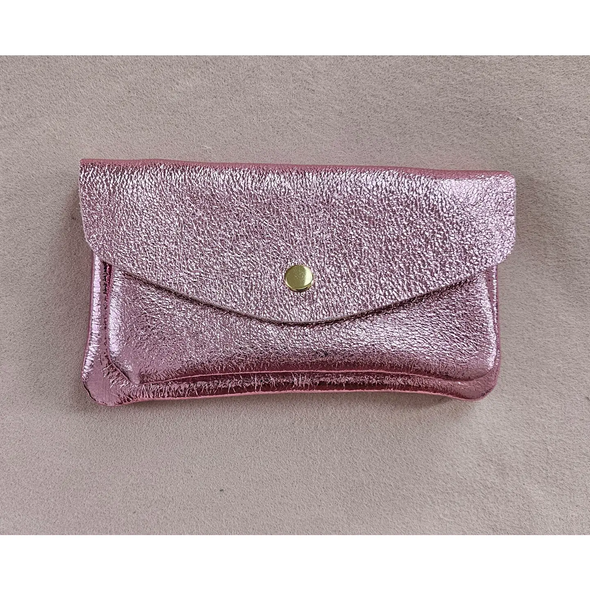 Portefeuille en cuir upcyclé avec double poches