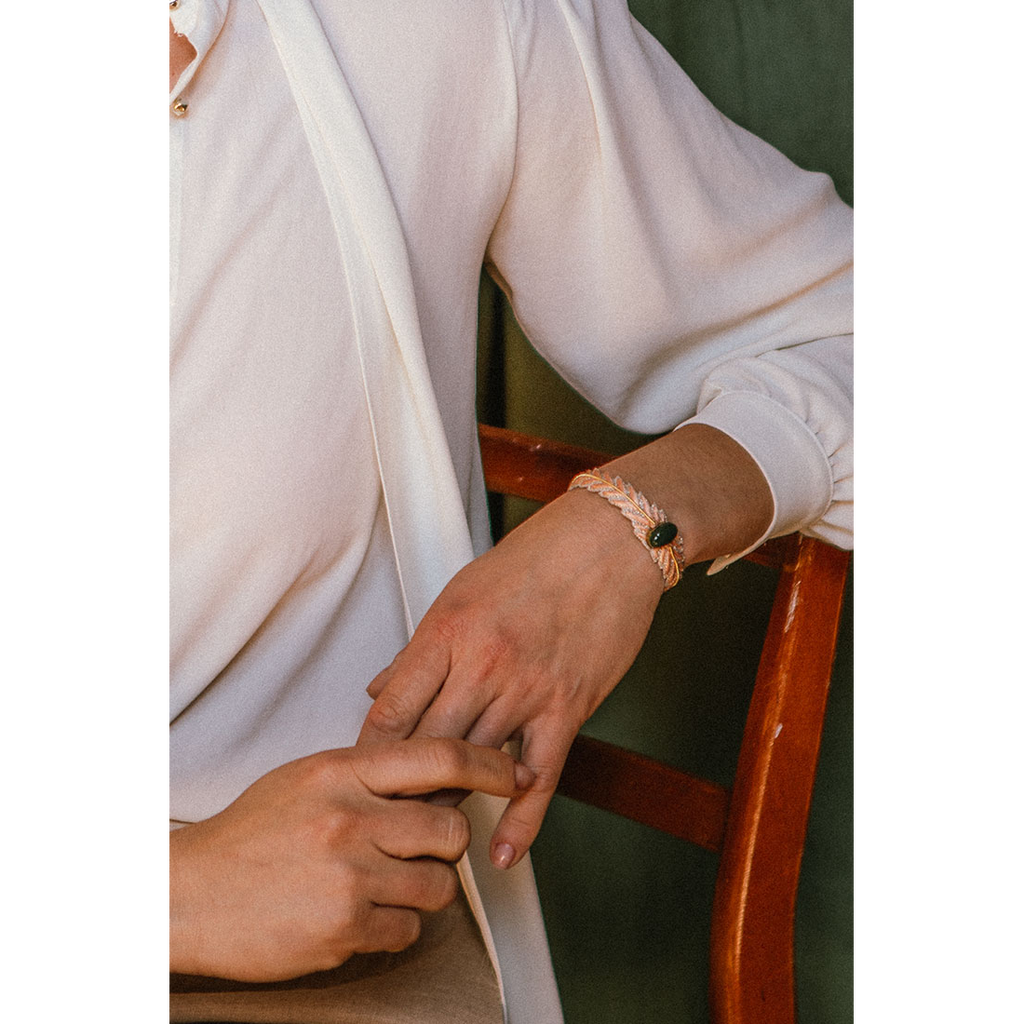 Bangle LORIANE Peach Dark Aventurine