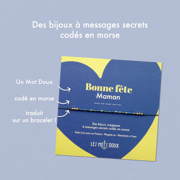 Bracelet morse "Bonne fête Maman"
