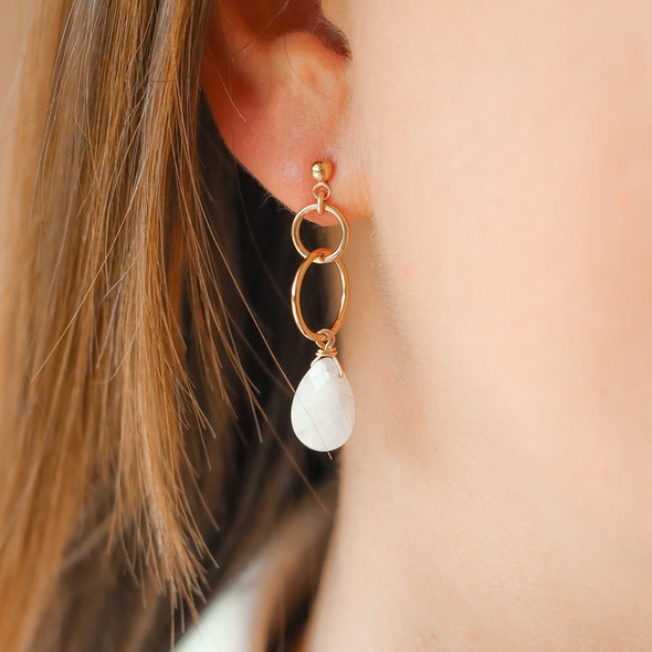 YAELI | Boucles d'oreilles pierre de lune