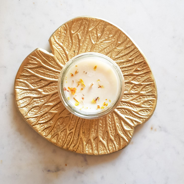 Bougie parfumée artisanale cire végétale - Pêche