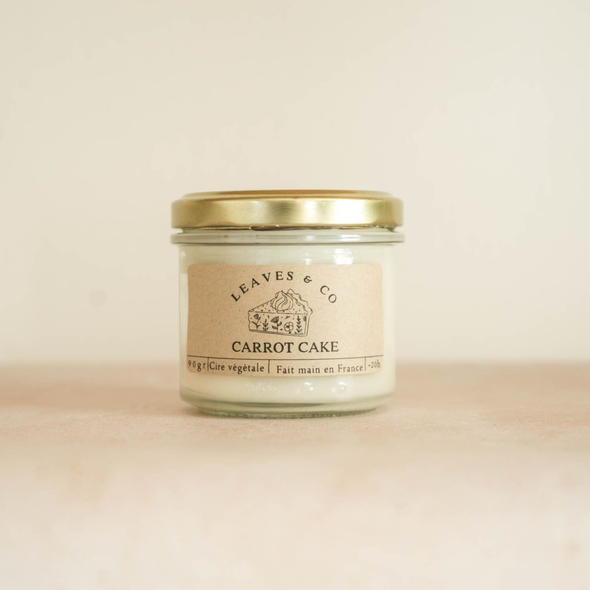 Bougie parfumée artisanale cire végétale - Carrot cake