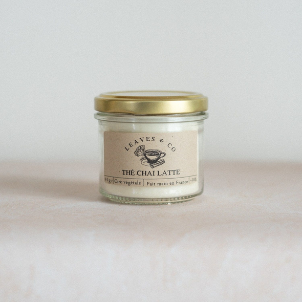 Bougie parfumée artisanale cire végétale - Thé Chai Latte
