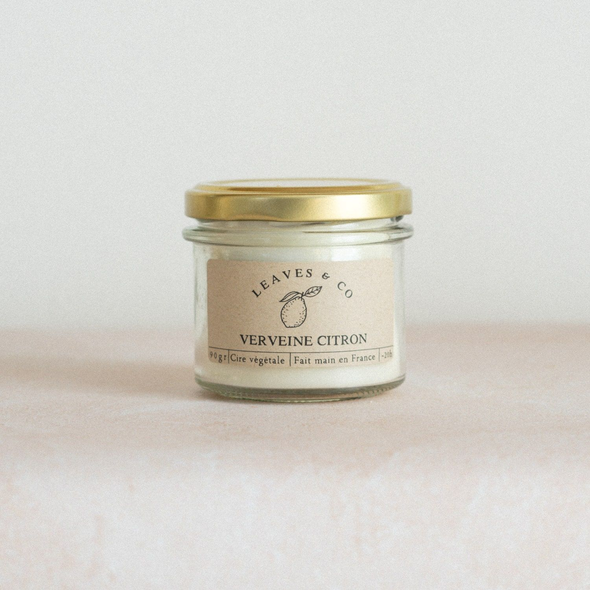 Bougie parfumée artisanale cire végétale - Verveine Citron