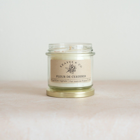Bougie parfumée artisanale cire végétale - Fleur de cerisier