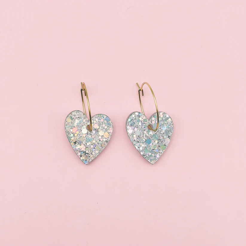 Créoles Coeur Pailletés