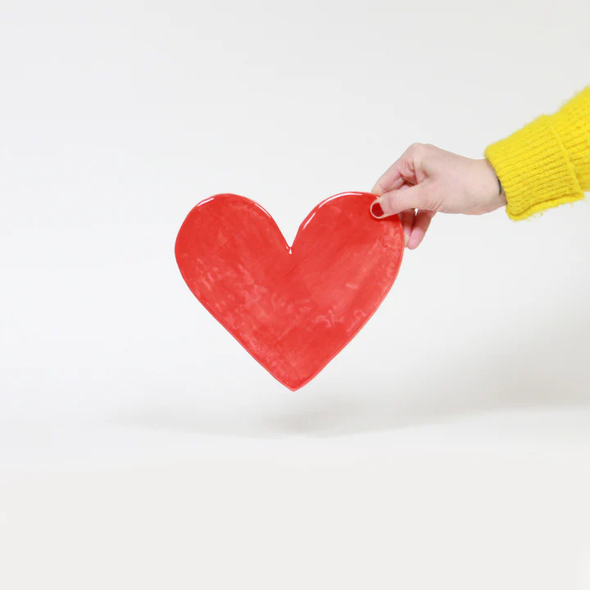 Le dessous de plat - Coeur rouge
