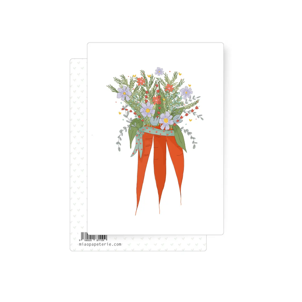Carte postale "Bouquet de carottes"