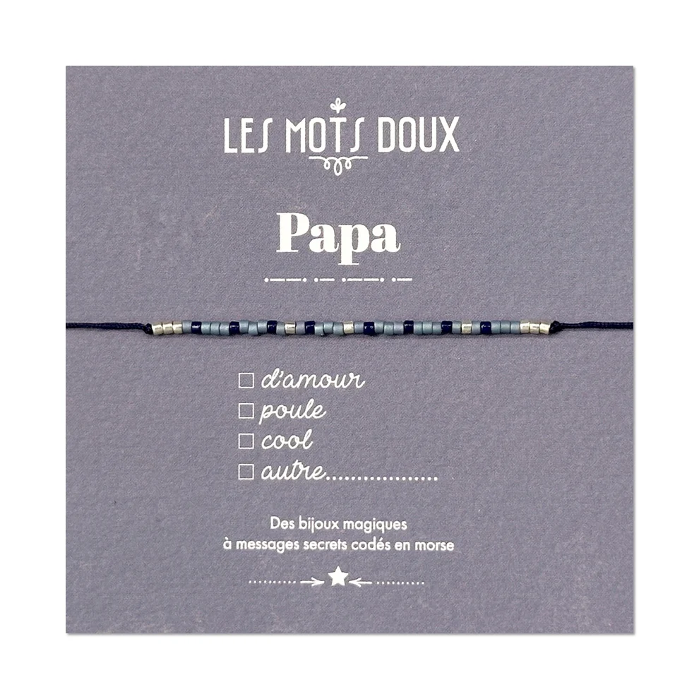 Bracelet morse "Papa" à cocher