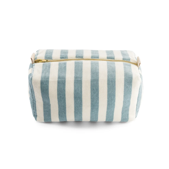 Trousse de toilette Vic - Coton éponge - Rayures Blue cloud