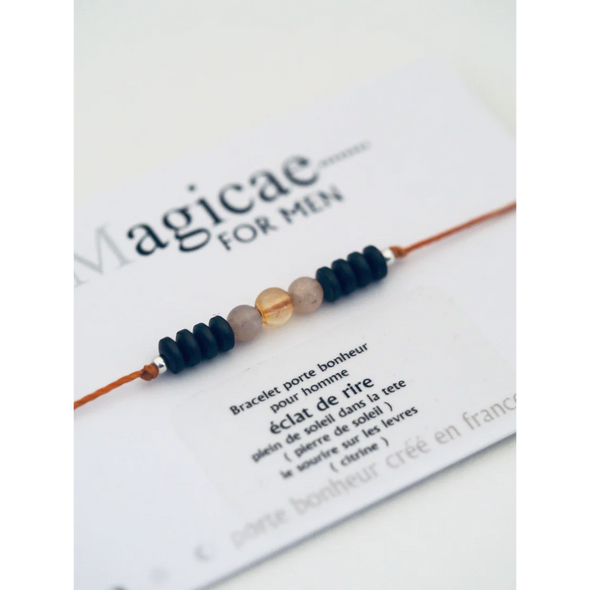 Bracelet porte bonheur Homme - Éclat de rire
