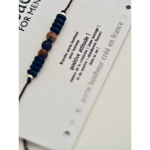 Bracelet porte bonheur Homme - Positive attitude !