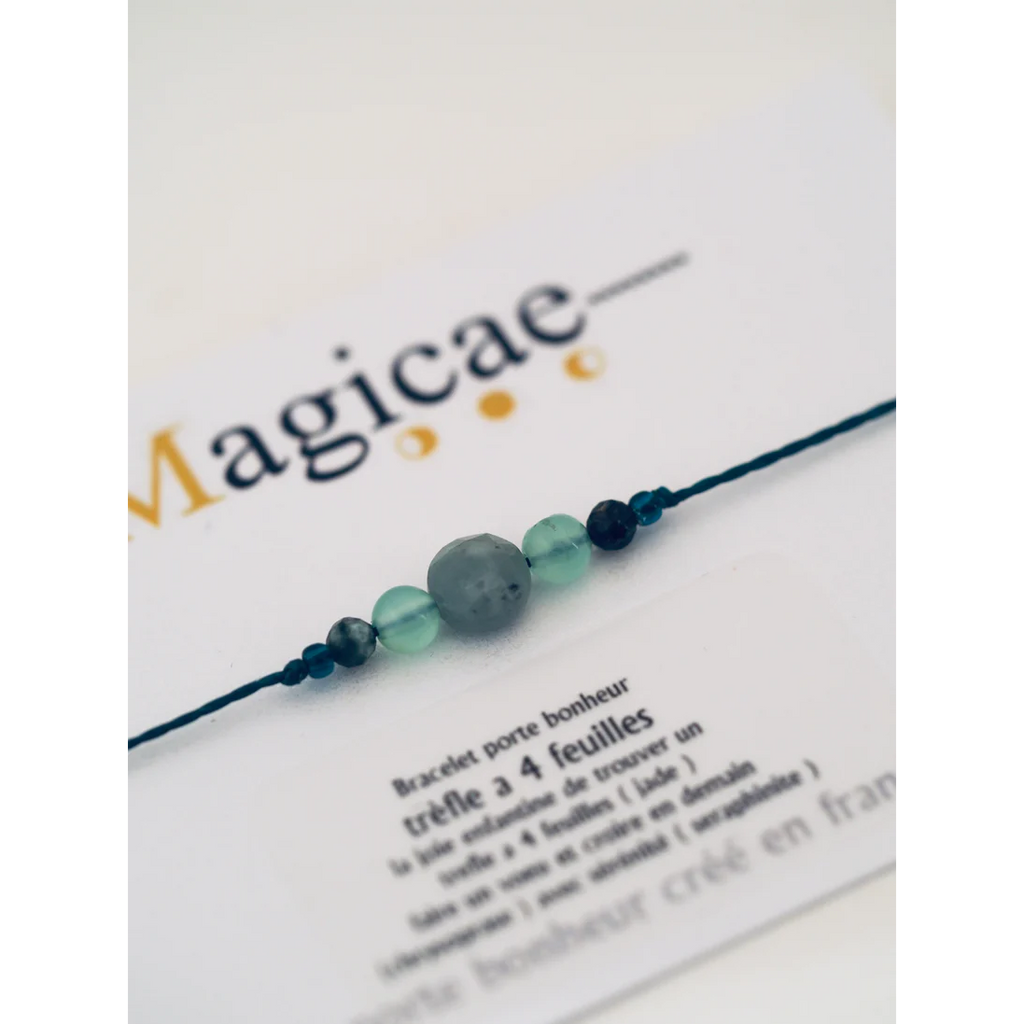 Bracelet porte bonheur - Trèfle à 4 feuilles