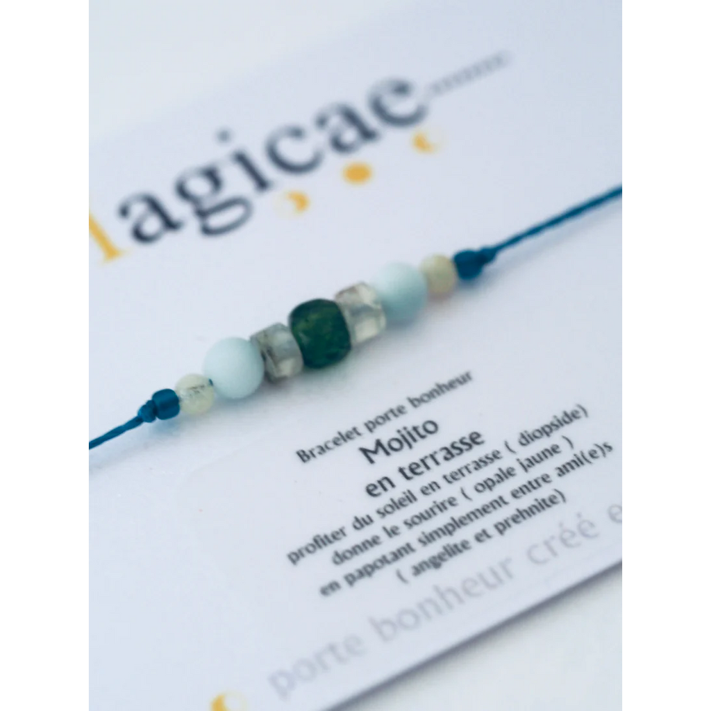Bracelet porte bonheur - Mojito en terrasse