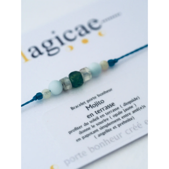 Bracelet porte bonheur - Mojito en terrasse