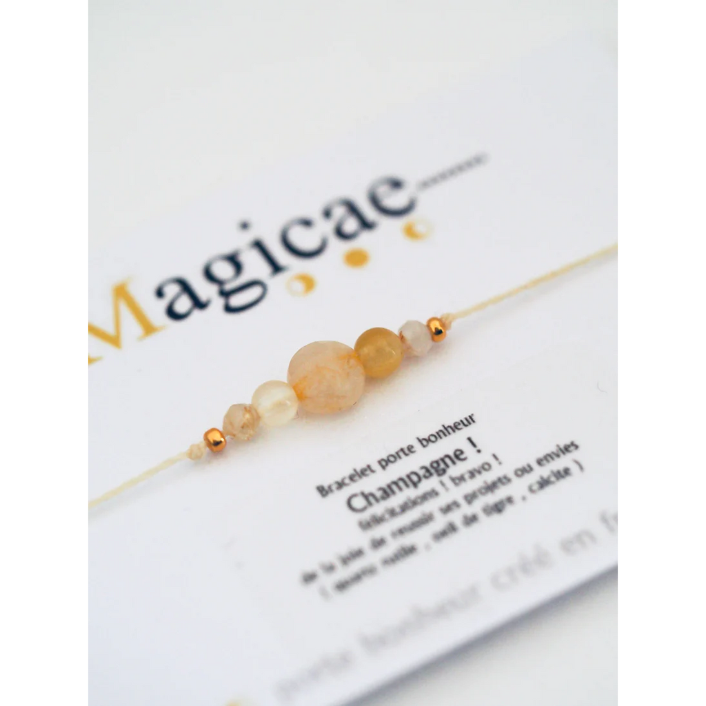 Bracelet porte bonheur - Champagne !
