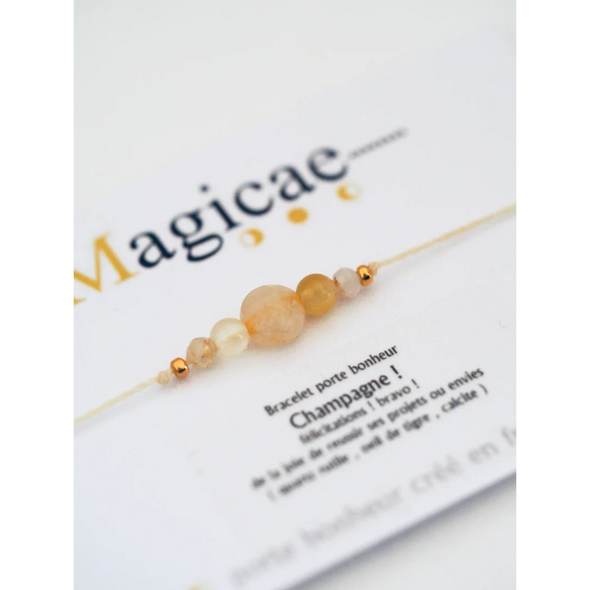 Bracelet porte bonheur - Champagne !