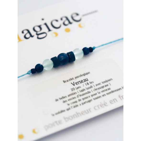 Bracelet porte bonheur astrologique - Verseau
