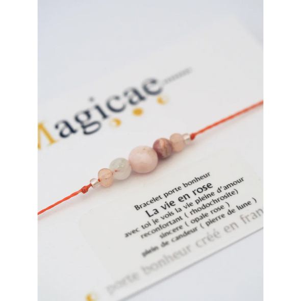 Bracelet porte bonheur - La Vie en Rose