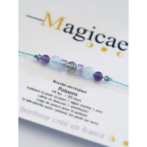 Bracelet porte bonheur Astrologique - Poissons