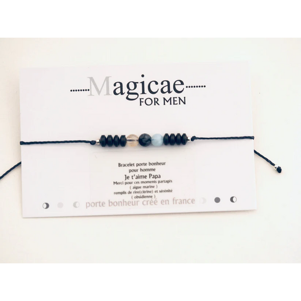 Bracelet porte bonheur Homme - Je t'aime Papa